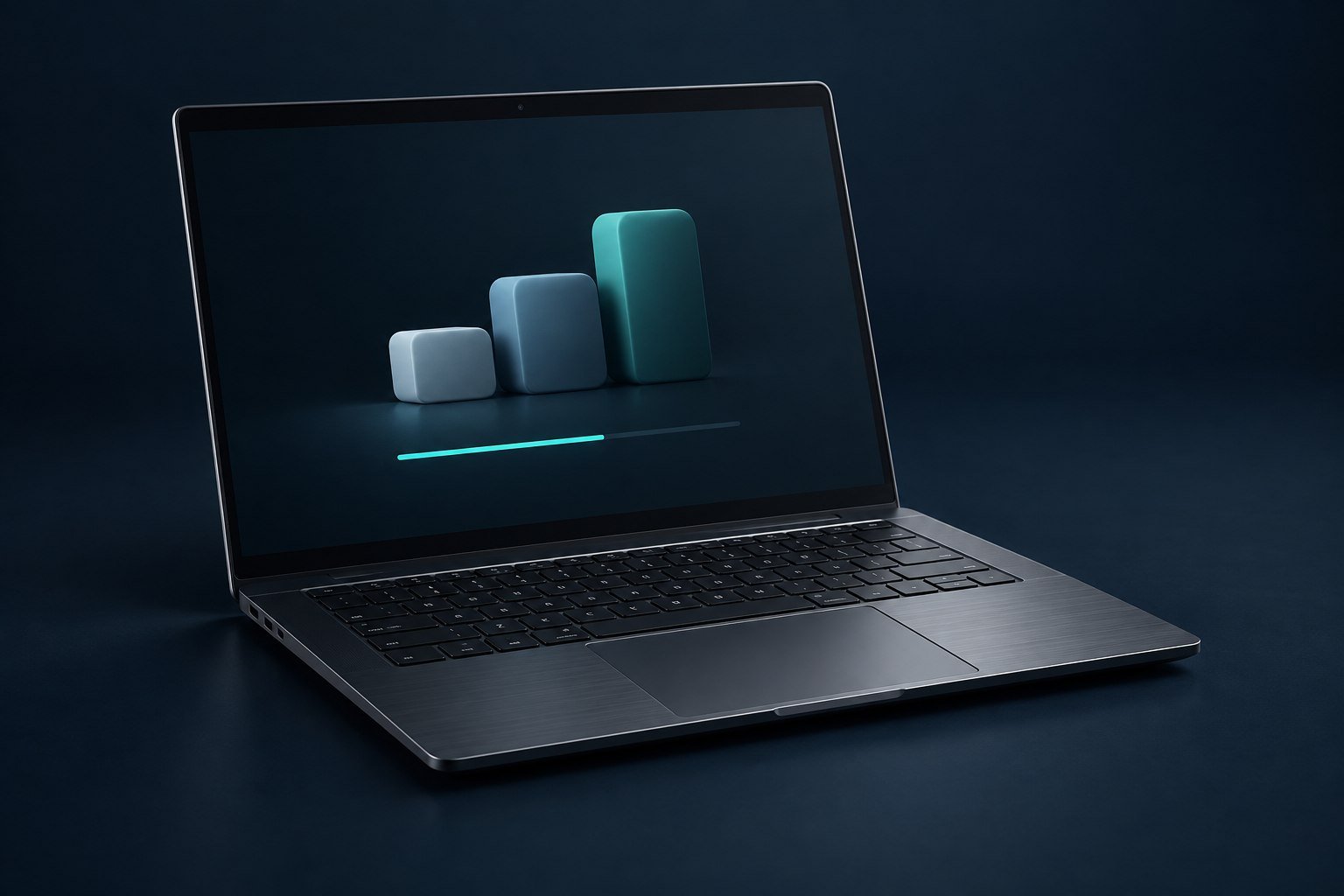 Laptop and software setup illustration